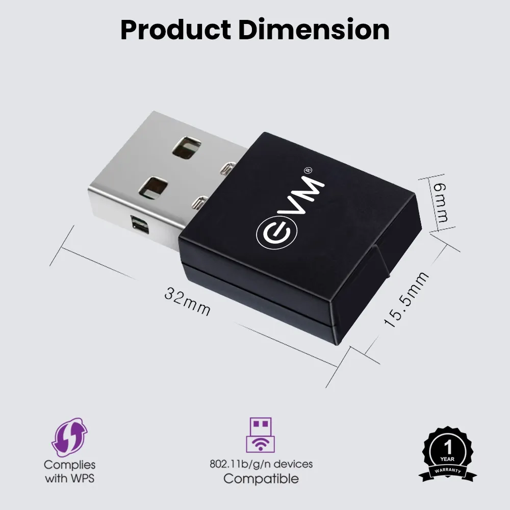 EVM USB WiFi Adapter 300 Mbps (USBD-02) view 4